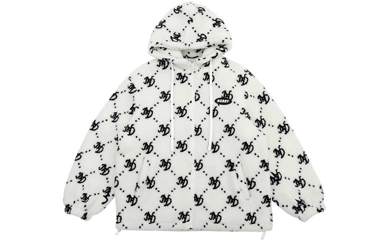Nerdy Nerdy Jackets Unisex White Hooded Thickened Other