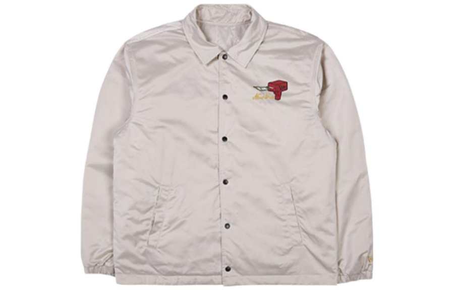 New Era Jackets Unisex Ecru Lapel Moderate Reversible