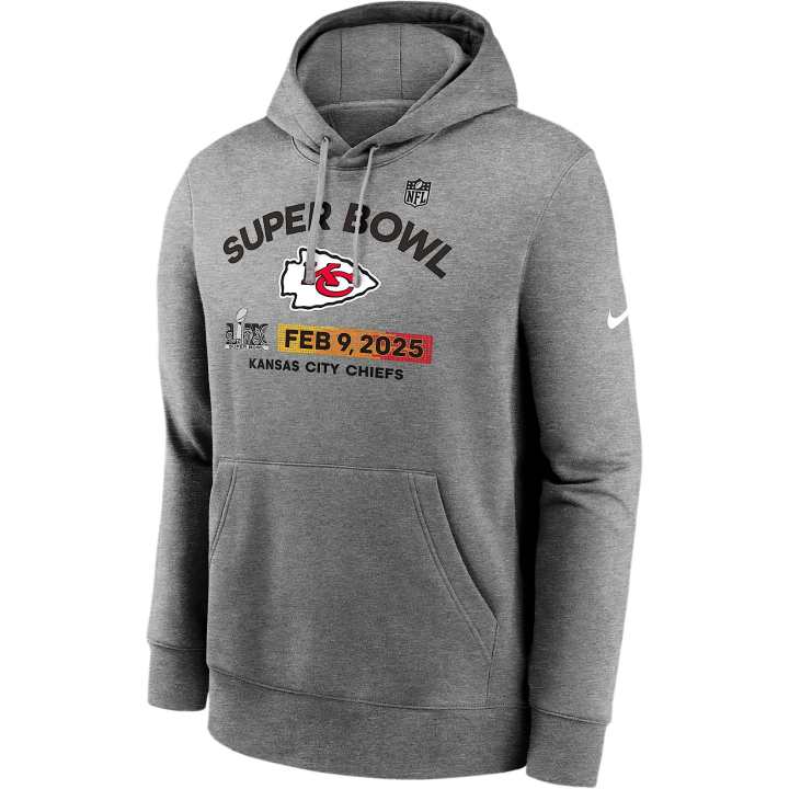 Nike Nike Kansas City Chiefs Super Bowl Lix Bound Team Logo Men's Nike Nfl Pullover Hoodie