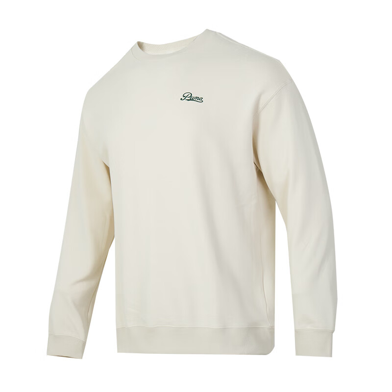 PUMA PUMA Sweatshirts Men's White Crew Neck Moderate Regular