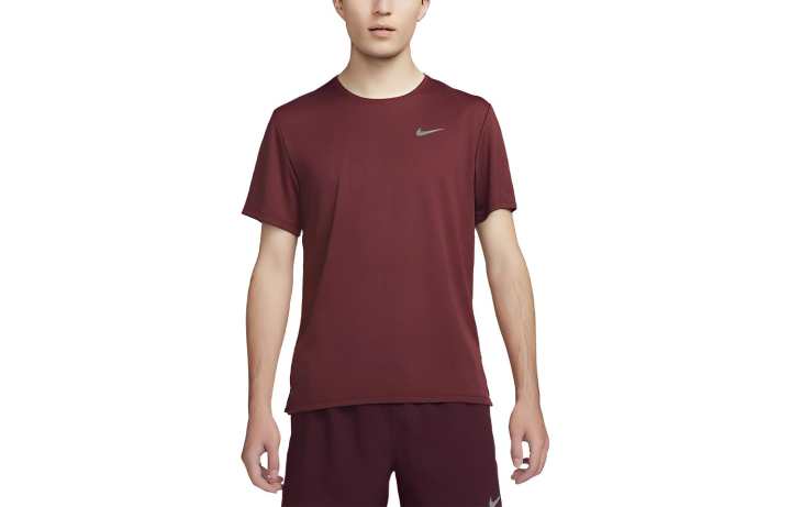 Nike Nike Dri Fit Short Sleeved T Shirts Men's Evening Chestnut