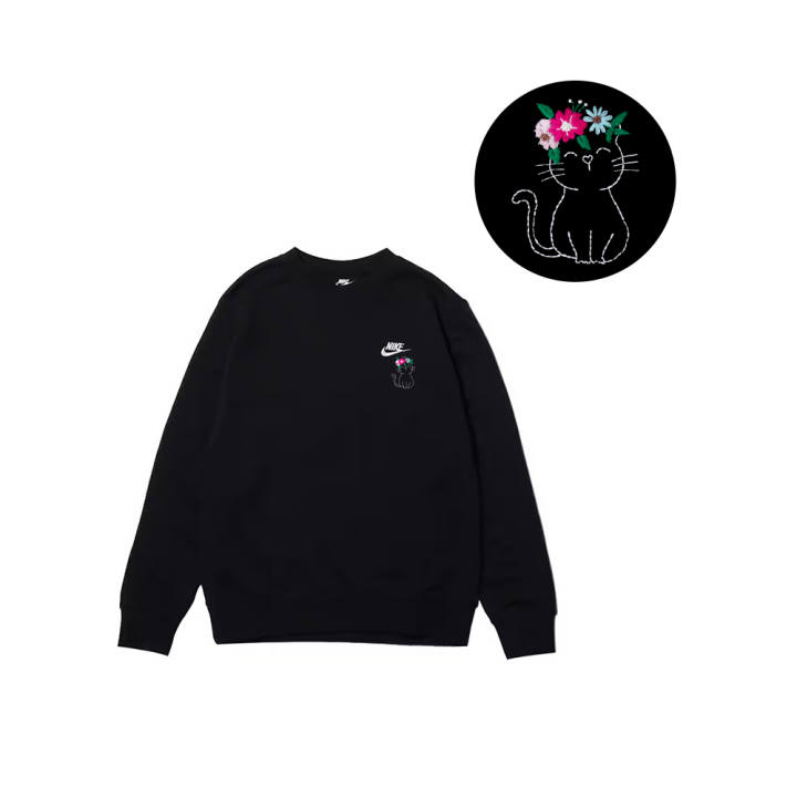Nike Nike Sweatshirts Men's Black Crew Neck Moderate Regular