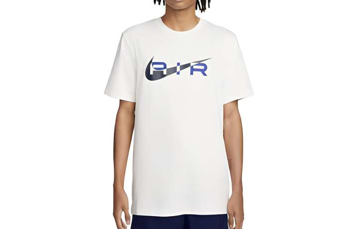 Nike Nike Air T Shirts Men's Ecru Crew Neck Moderate Straight Fit