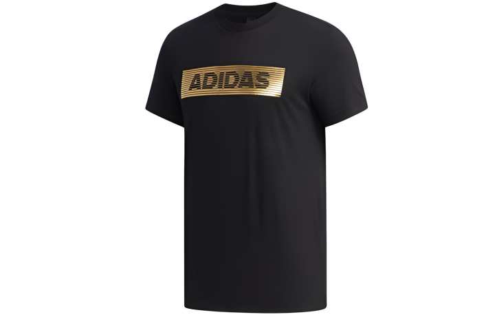 Adidas Adidas T Shirts Men's Black Crew Neck Moderate Straight Fit