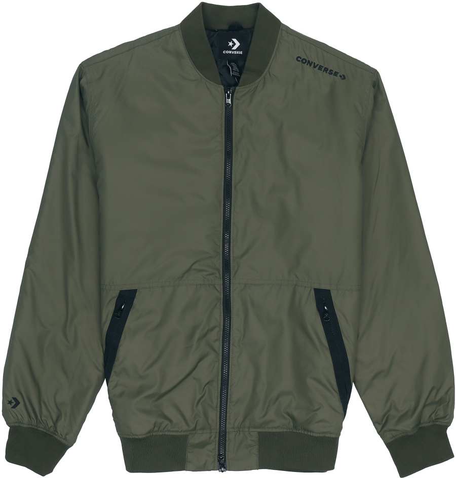 Converse Converse Jackets Men's Green Baseball Collar Moderate Other