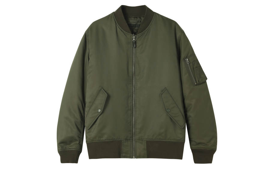 UNIQLO Jackets Men's Green Baseball Collar Moderate Workwear