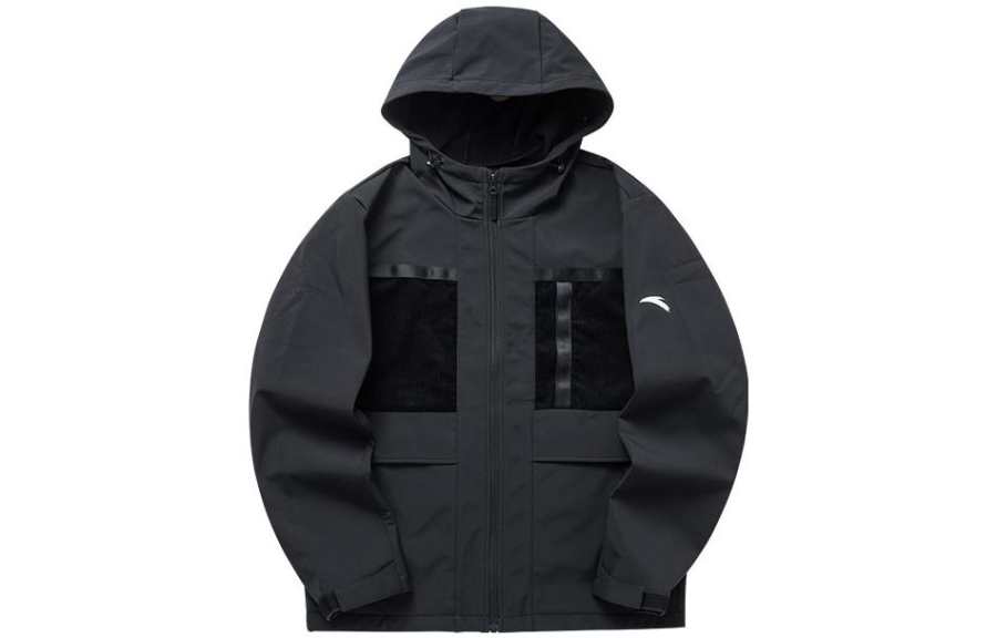 ANTA Jackets Men's Black Hooded Moderate Other