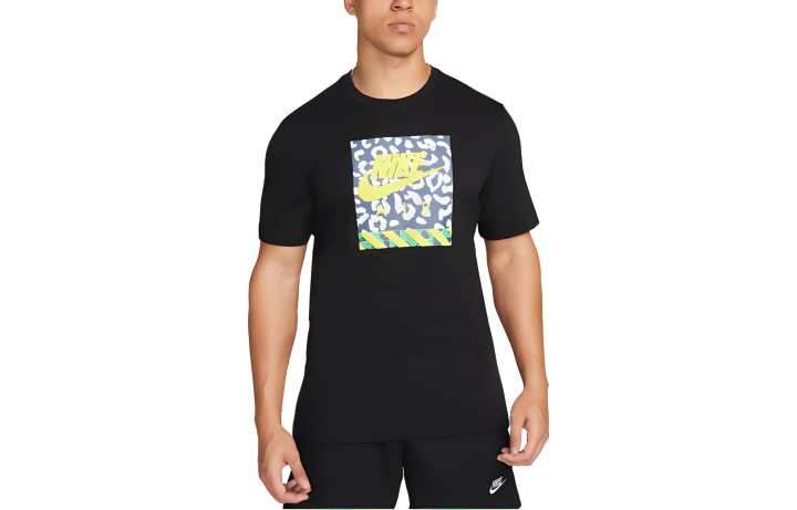 Nike Nike T Shirts Men's Black Crew Neck Moderate Straight Fit