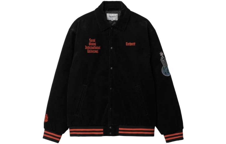 Carhartt WIP Jackets Men's Black Lapel Moderate Other