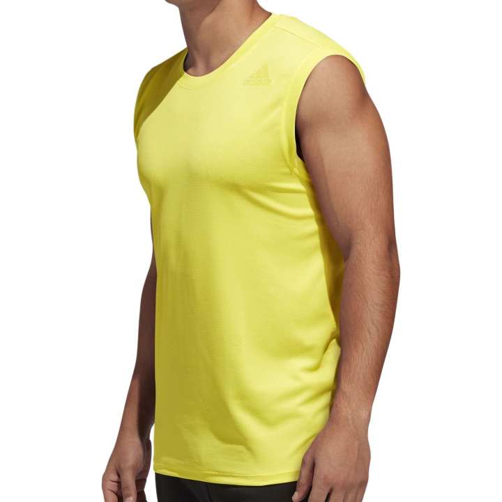 Adidas Adidas Tank Tops Men's Lemon Crew Neck Moderate Racerback