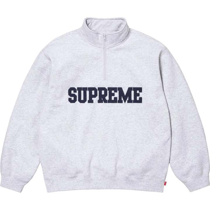 Supreme Supreme FW24 Logo Appliqué Logo Pullover Fleece Lined American Trendy Sweatshirt Unisex