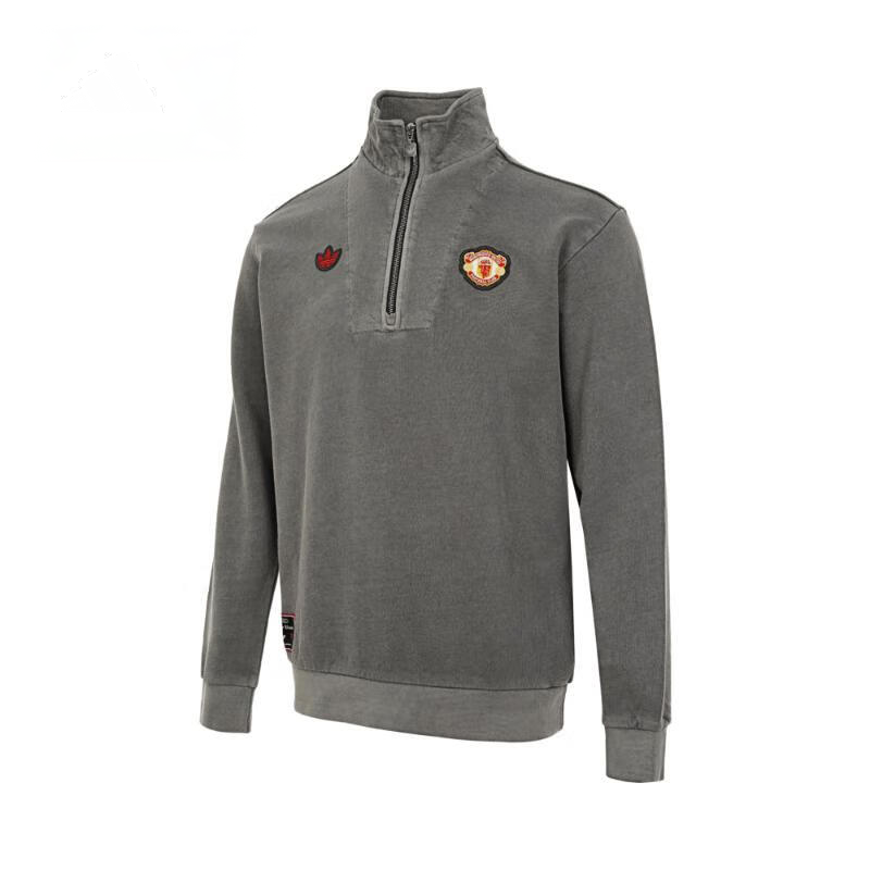 Adidas Originals Adidas Free Shipping With AdiClub Manchester United Terrace Icons Half Zip Top