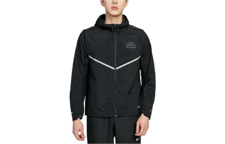 Nike Nike Jackets Men's Black Hooded Moderate Straight Fit