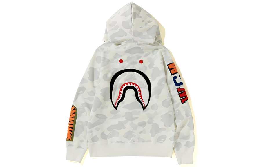 A BATHING APE Bape City Camo Embroidery Shark Full Zip Hoodie