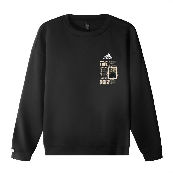 Adidas Adidas Sweatshirts Unisex Black Crew Neck Moderate Regular