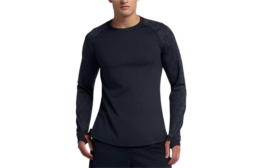 Nike Nike T Shirts Men's Black Crew Neck Moderate Straight Fit