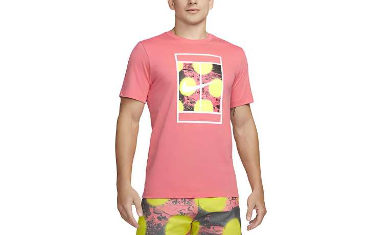 Nike Nike T Shirts Men's Ocean Coral Crew Neck Moderate Straight Fit