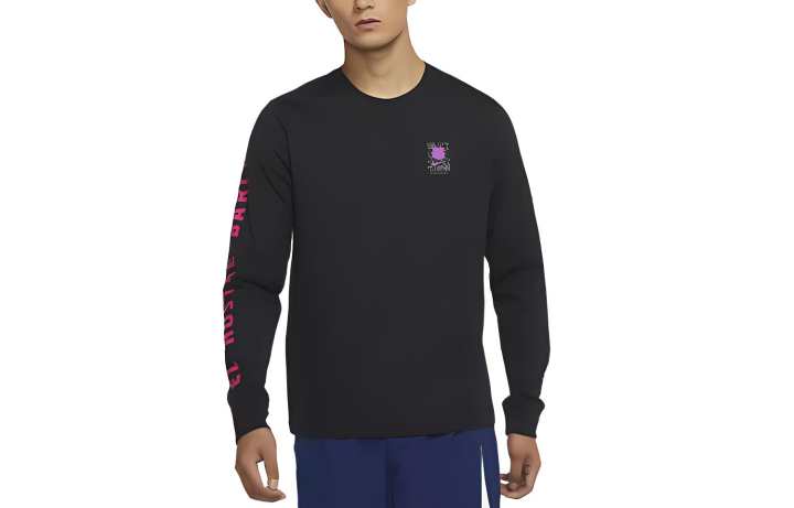 Nike Nike T Shirts Men's Black Crew Neck Moderate Straight Fit