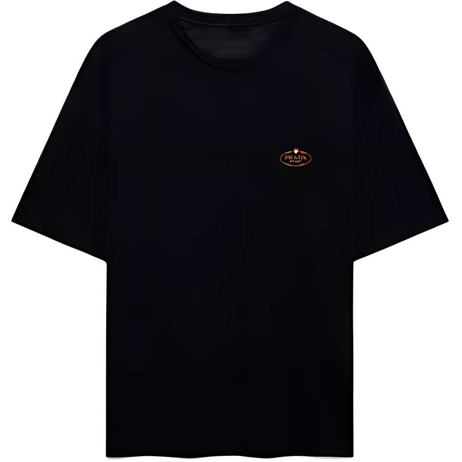 PRADA Prada Logo-Embroidered Crewneck T-Shirt