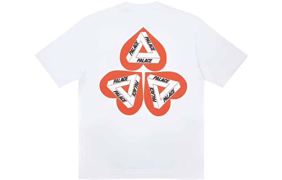 PALACE T Shirts Unisex White Crew Neck Moderate Straight Fit