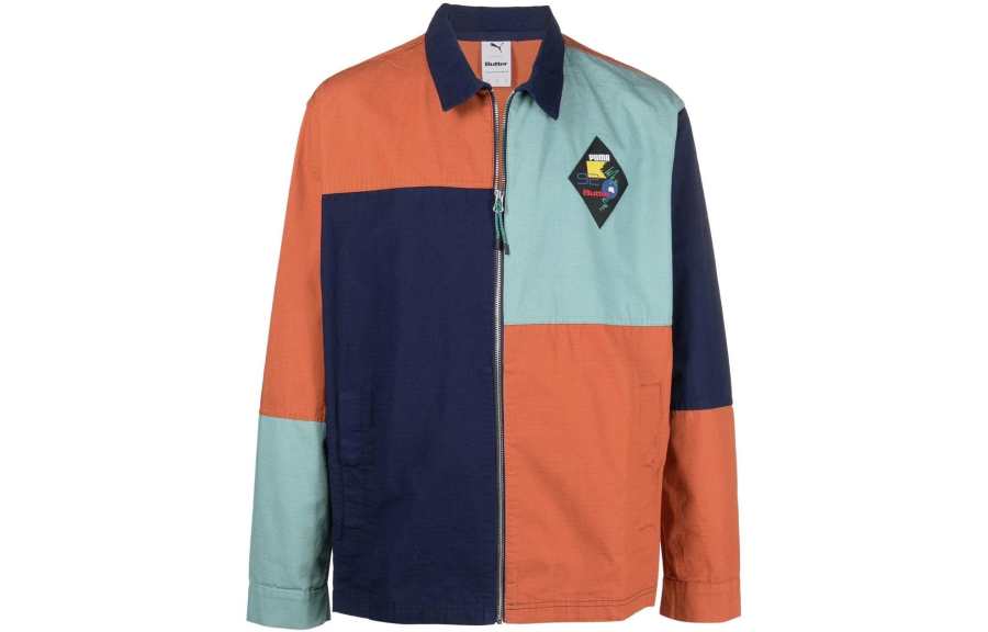 PUMA PUMA Colour-block Zipped Shirt Jacket