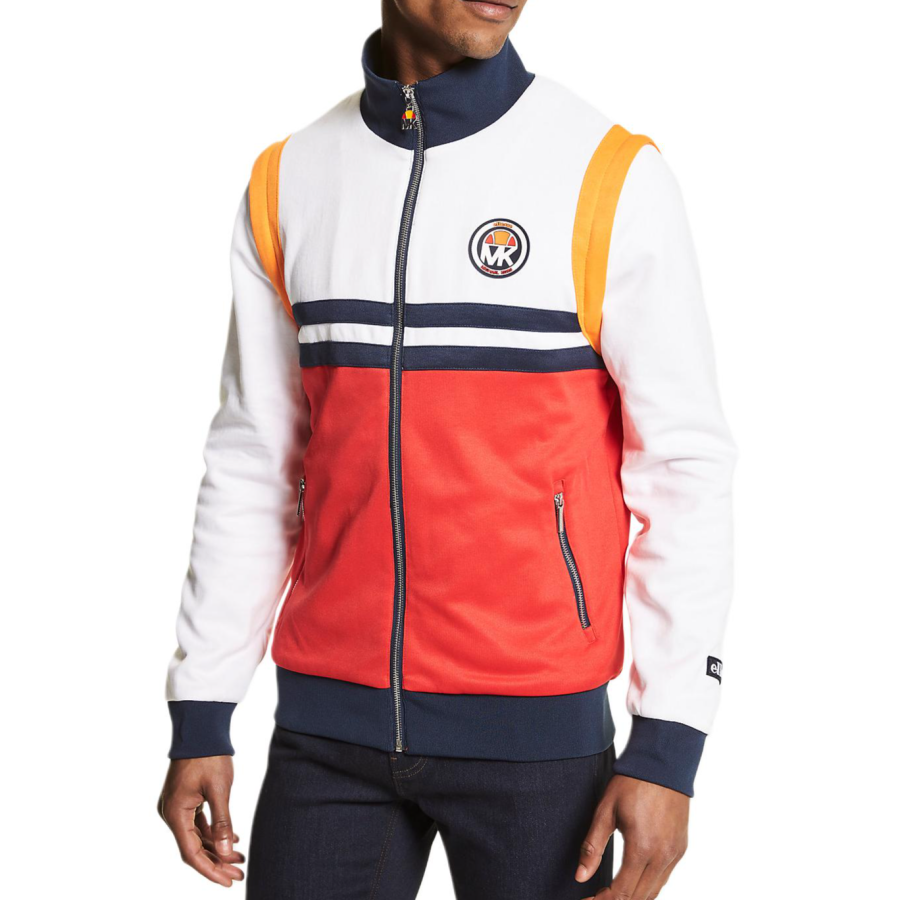 MICHAEL KORS X Ellesse Jackets Men's White/Red Stand Collar Moderate Other