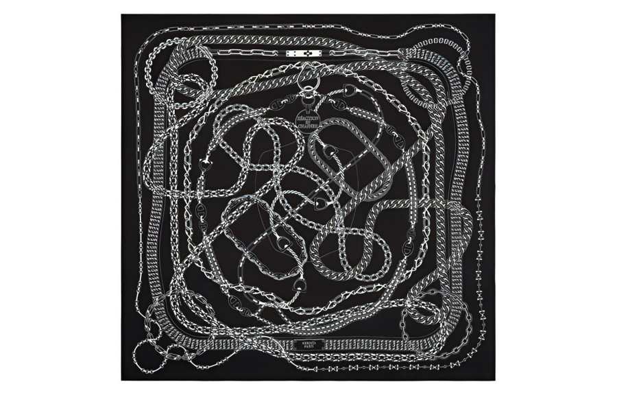 HERMES HERMES Scarves Unisex Black