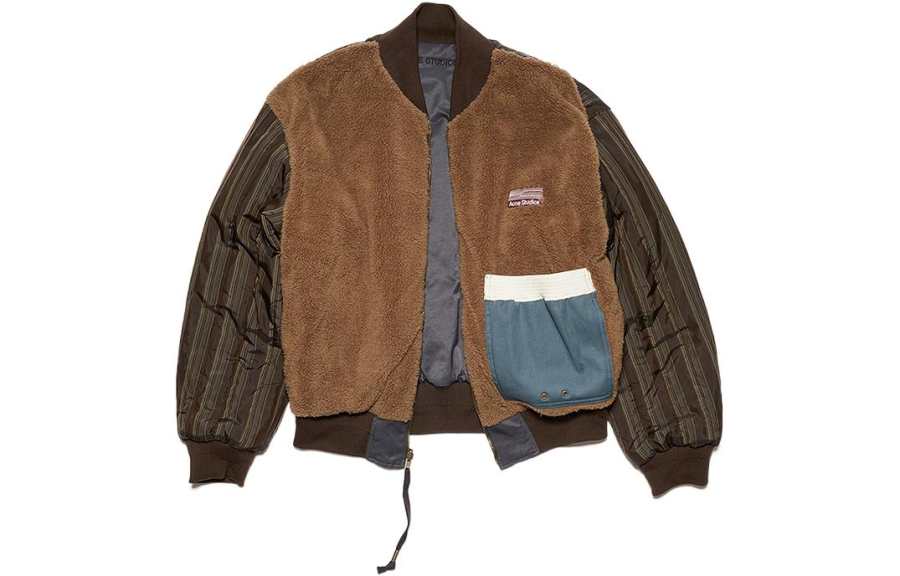 Acne Studios Acne Studios Jackets Men's Brown Baseball Collar Moderate Other