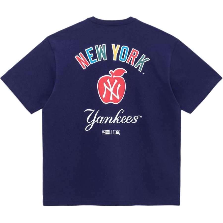 New Era T Shirt Unisex Marine Blue