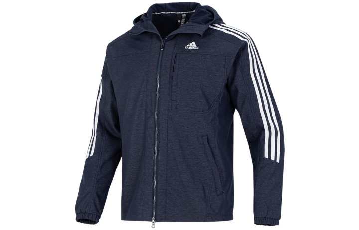 Adidas Adidas Jackets Men's Dark Blue Hooded Moderate Soft Shell