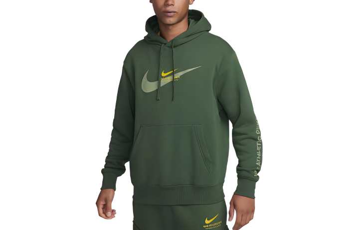 Nike Nike Sweatshirts Men's Green Hooded Moderate Regular