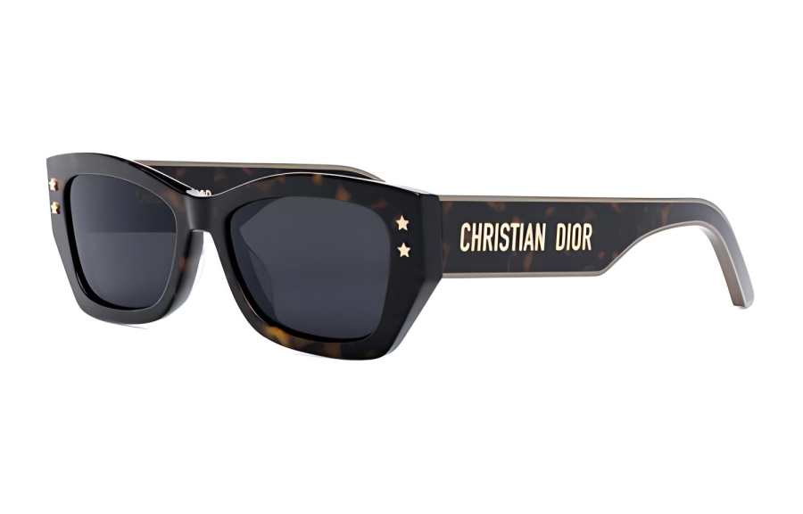 DIOR DIOR Acetate Irregular Shape Sunglasses Unisex Brown