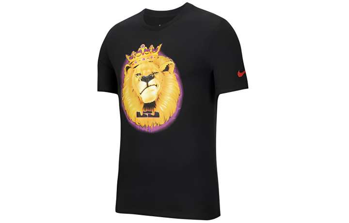 Nike Nike T Shirts Men's Black Crew Neck Moderate Straight Fit