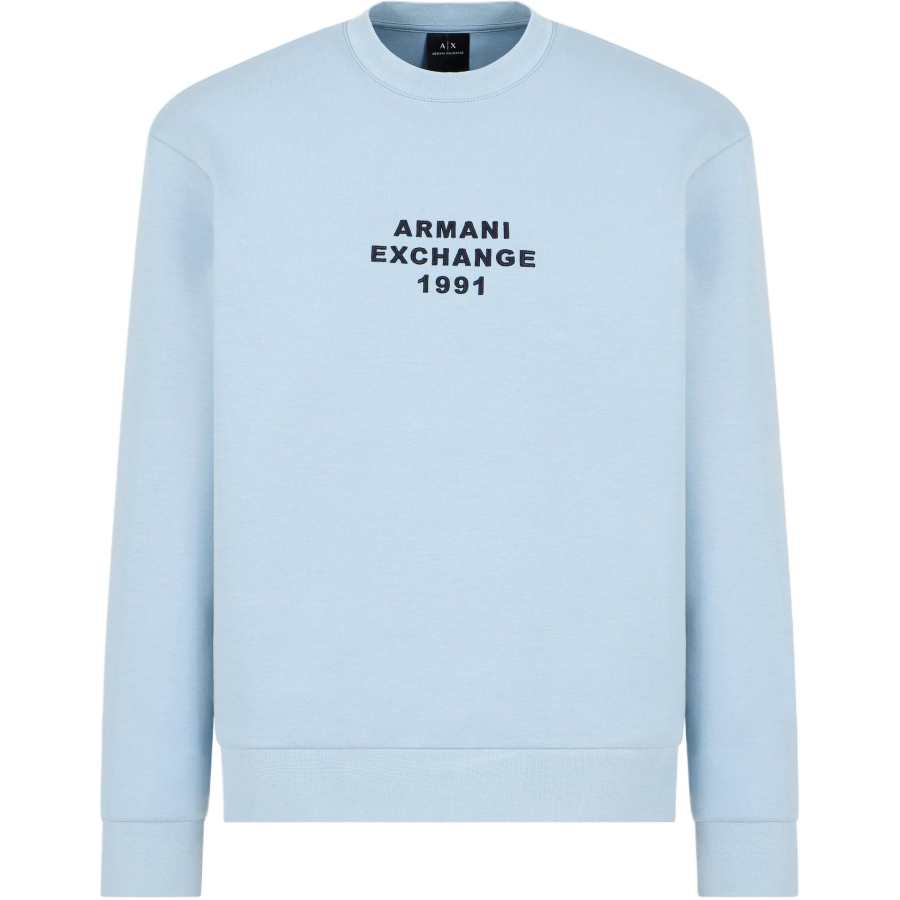 Armani Exchange logo-embroidery crew-neck sweatshirt