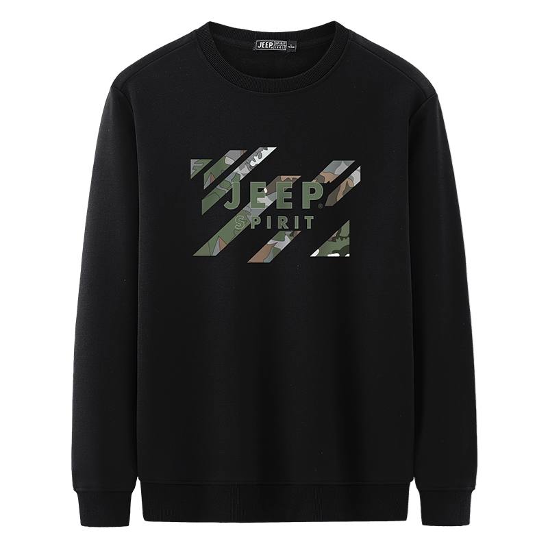 JEEP SPIRIT Sweatshirts Men's Crew Neck Thickened Regular