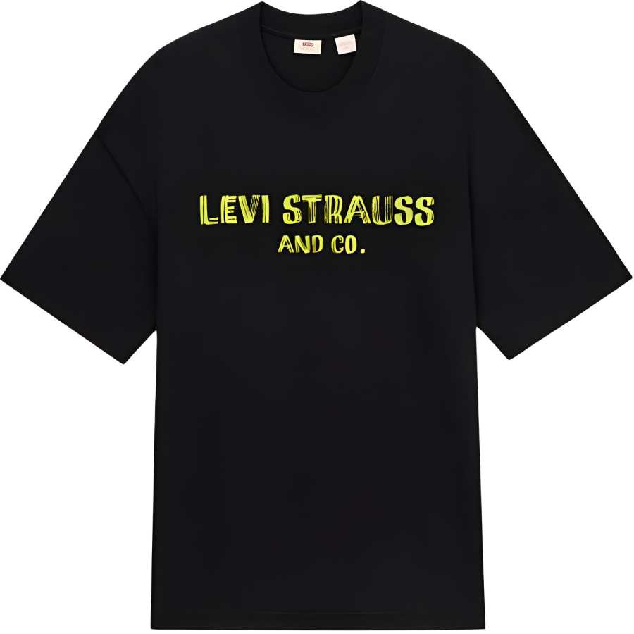 Levis Levis T Shirts Men's Black Crew Neck Moderate