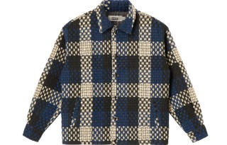 FIRE 2 COLD EGO Jackets Unisex Blue Black Plaid Lapel Thickened Other
