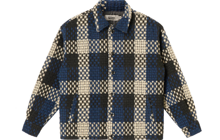 FIRE 2 COLD EGO FIRE 2 COLD EGO Jackets Unisex Blue Black Plaid Lapel Thickened Other