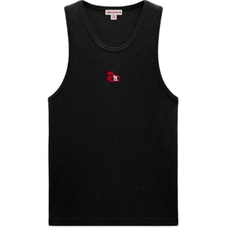 ZARA AO YES SS25 Tank Top Unisex Black