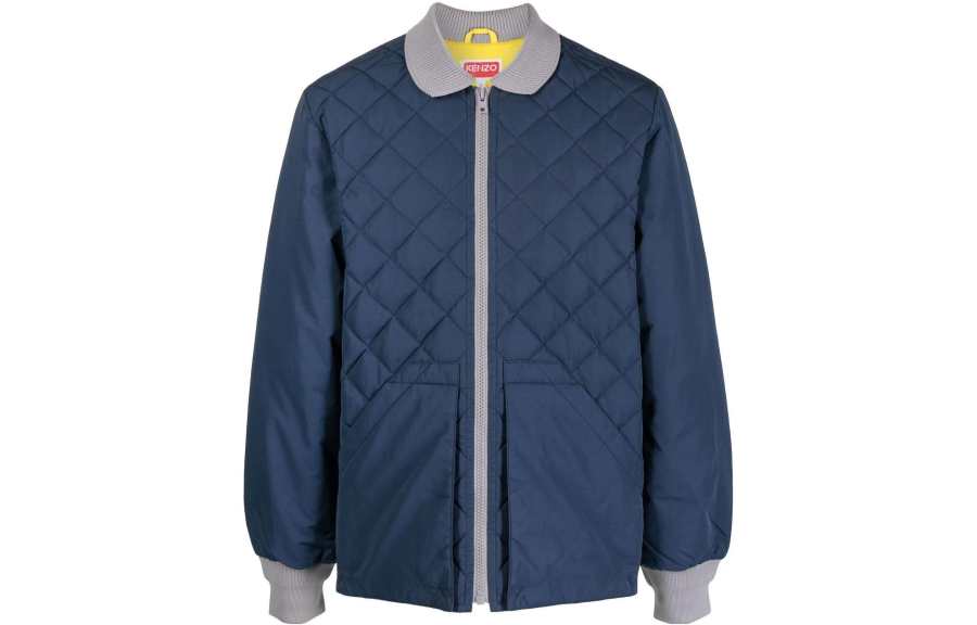 KENZO 【Previous Season】two-tone diamond-quilt jacket