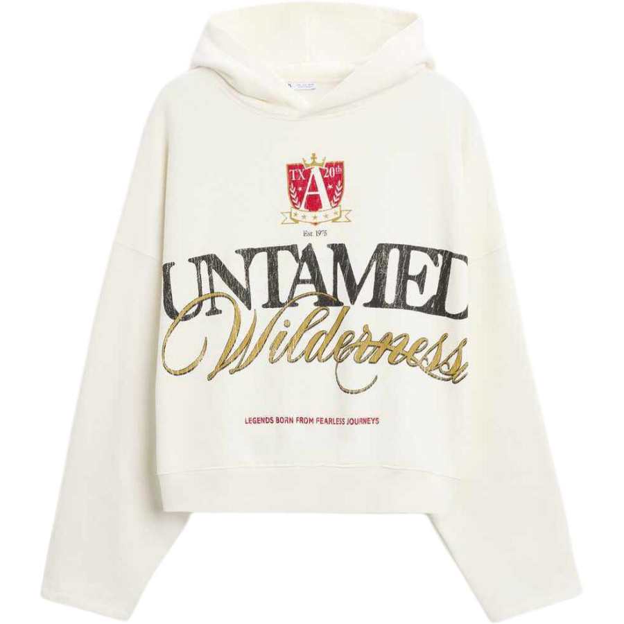 ZARA ZARA Sweatshirt Men's Raw White
