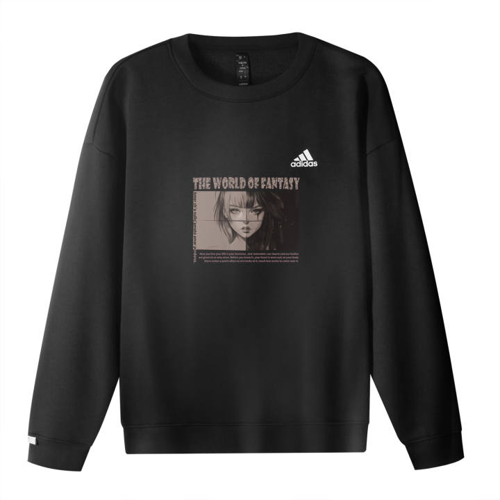 Adidas Adidas Sweatshirts Unisex Black Crew Neck Moderate Regular