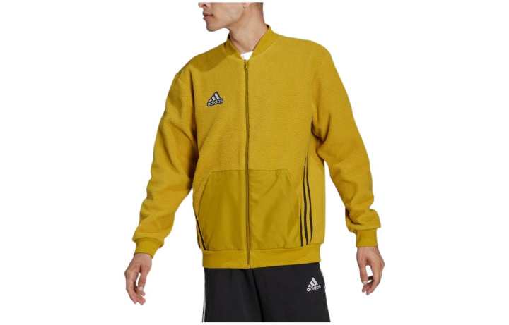 Adidas Adidas Jackets Men's Pulse Olive Green Baseball Collar Moderate Pilot