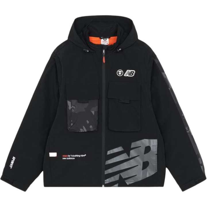 New Balance New Balance X Aape Jackets Men's Black Hooded Moderate Other