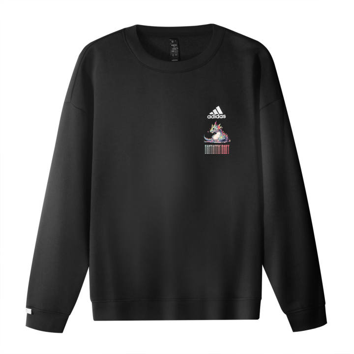 Adidas Adidas Sweatshirts Unisex Black Crew Neck Moderate Regular