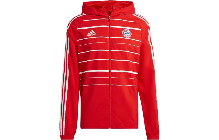 Adidas Adidas FC Bayern Jackets Men's Red Hooded Moderate Instructor