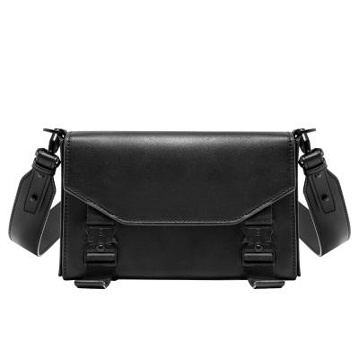GUDI Cowhide Leather Material Fashion Niche Commute Shoulder Bag For Women's Regular Unisex Black