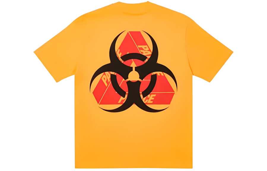 PALACE BIO HAZARD T SHIRT ORANGE Short Sleeved T Shirts Unisex Orange