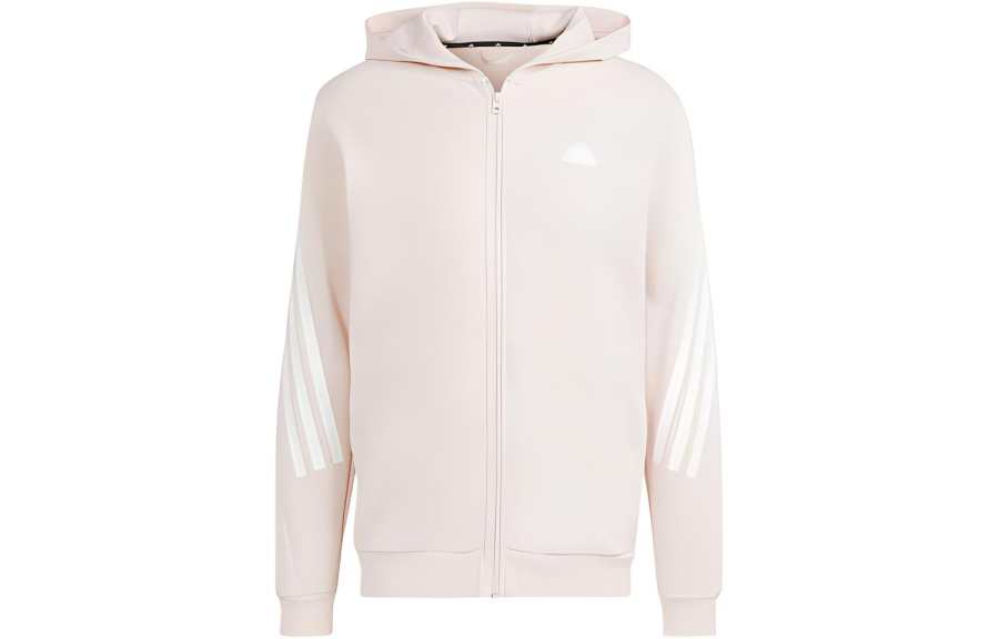 Adidas Adidas Future Icons 3 Stripes Full Zip Hoodie Sweatshirt Men's Beige