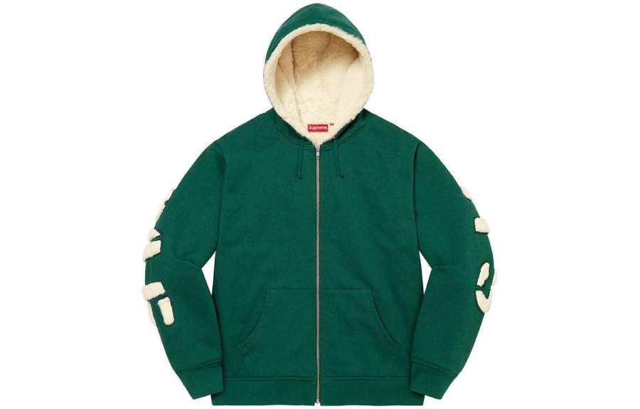 Supreme Supreme Faux Fur Lined Zip Up Hooded Sweatshirt